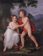 Angelika Kauffmann Bildnis der Geschwister Plymouth als Amor und Psyche oil painting reproduction
